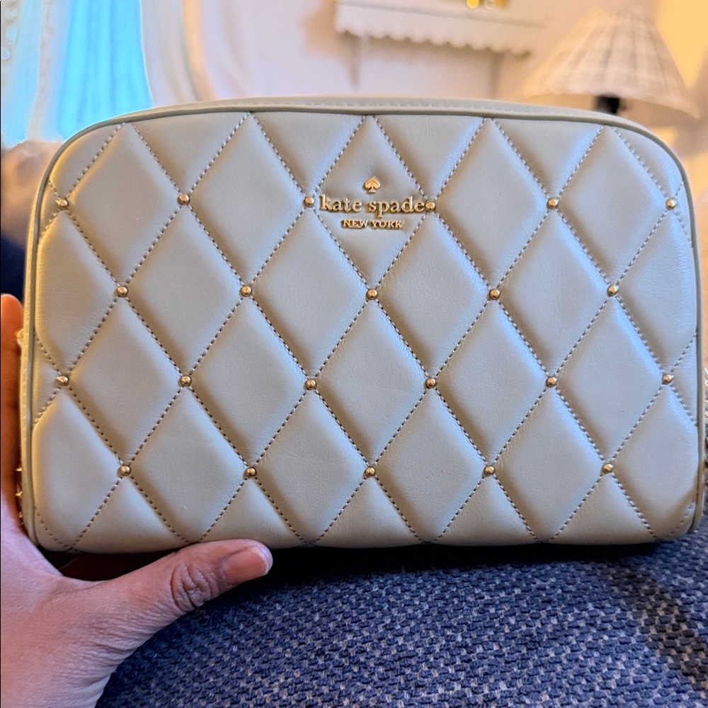 Kate Spade Quilted with Gold accents pistachio crossbody Bag